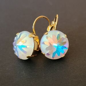 Austrian Crystal Earrings in Yellow Crystal